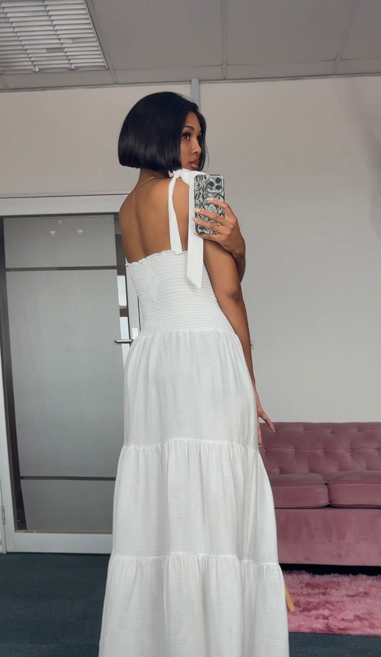 Extra Long White Dress