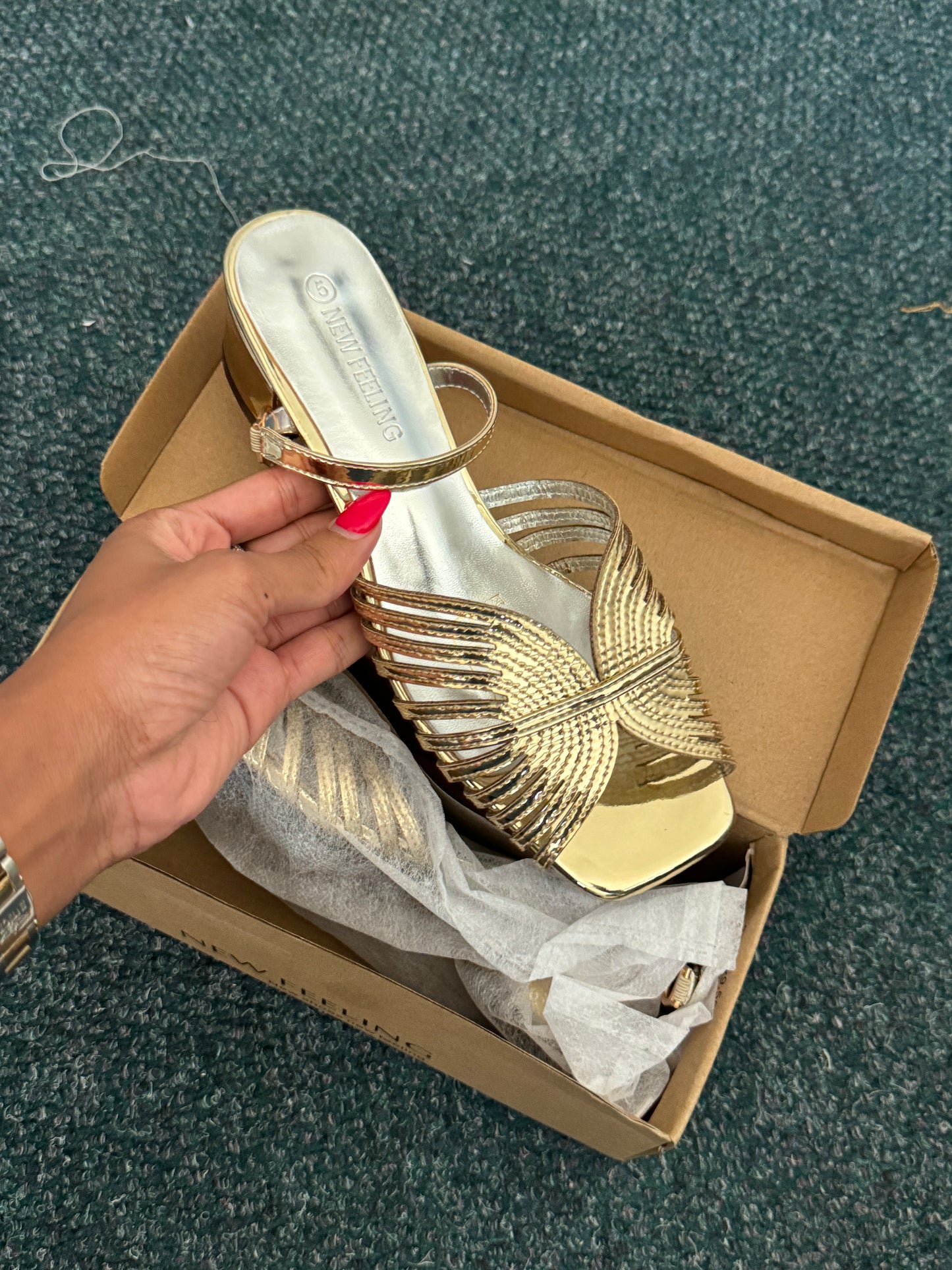 Sadie Gold Sandal